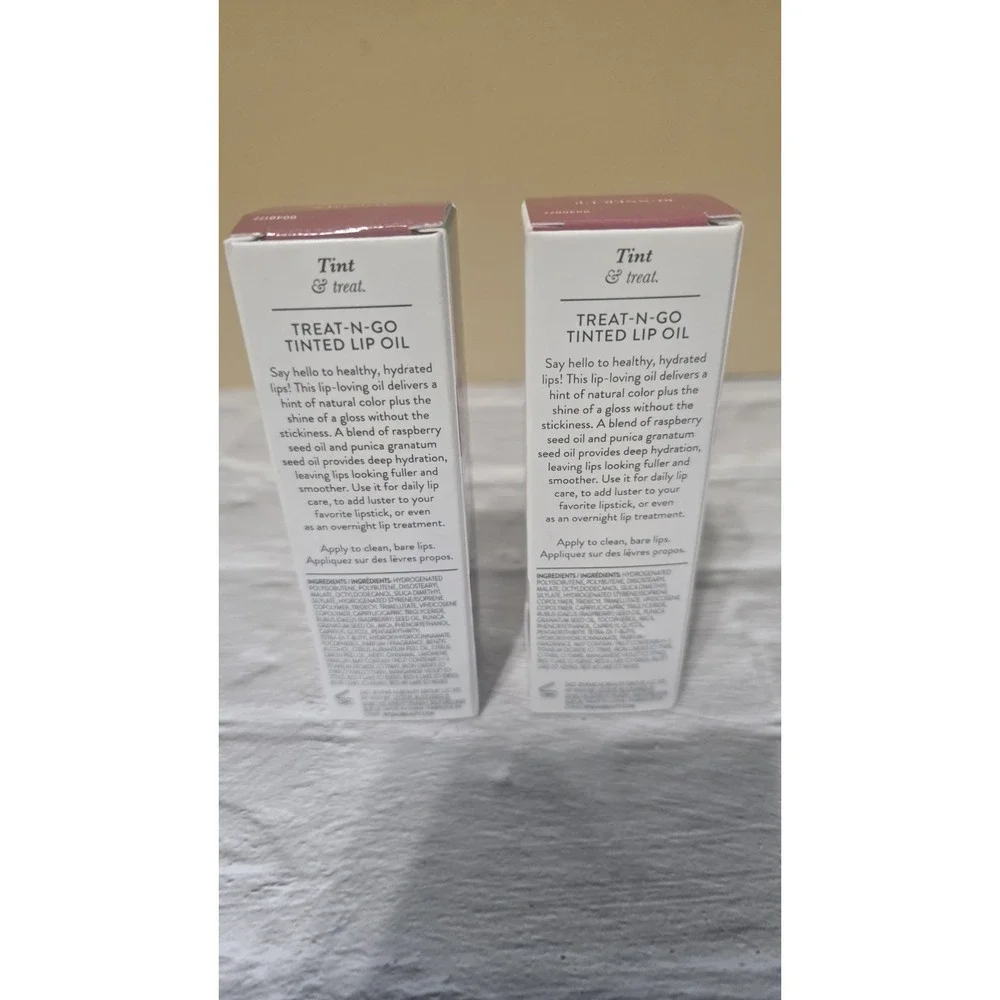 New In Box Laura Gellar Treat-N-Go Tinted Lip Oil Set Of 2 Top Tier&Runner Up